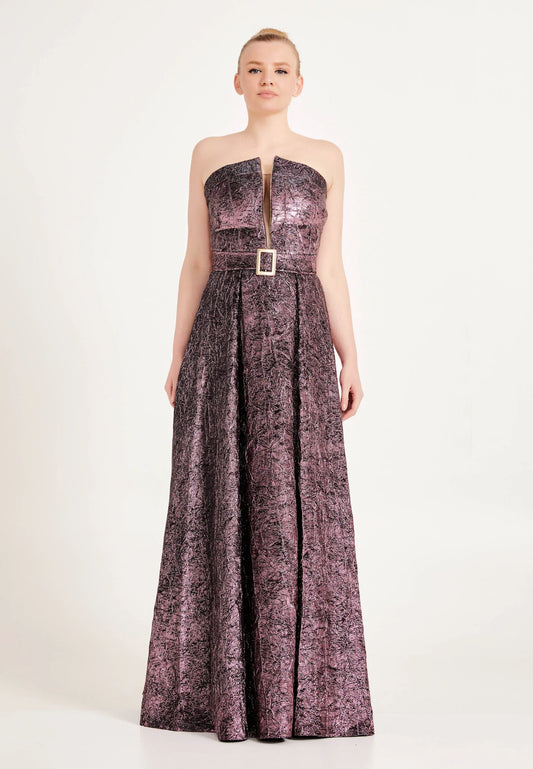 Strapless Maxi Tulle A - Line Plus Size Prom Dress Unit Price: $49
