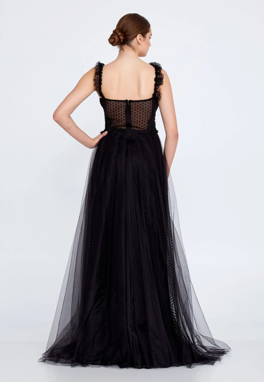Sleeveless Maxi Tulle A - Line Regular Prom Dress Unit Price: $40