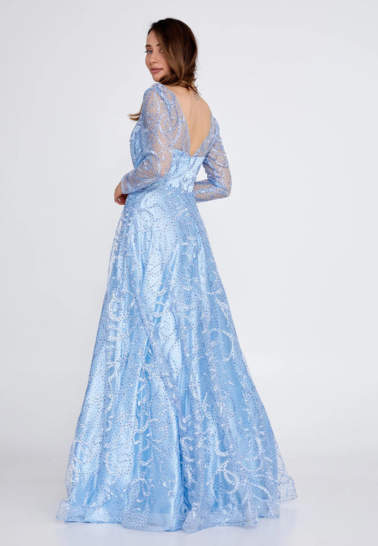 Long Sleeve Maxi Tulle Mermaid Regular Prom Dress Unit Price: $68