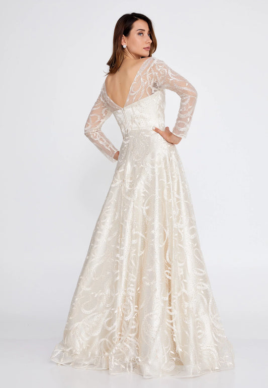 Long Sleeve Maxi Tulle Mermaid Regular Prom Dress Unit Price: $68