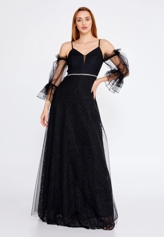 Off Shoulder Maxi Tulle Column Regular Wedding Guest Dress Unit Price: $19
