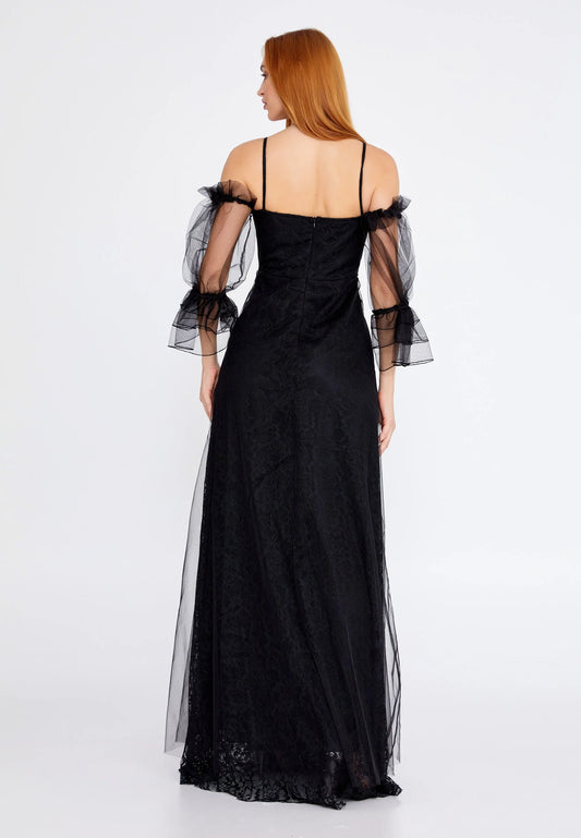Off Shoulder Maxi Tulle Column Regular Wedding Guest Dress Unit Price: $19