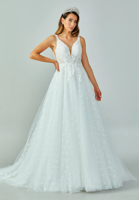 Sleeveless Maxi Tulle Regular Wedding Dress Unit Price: $250