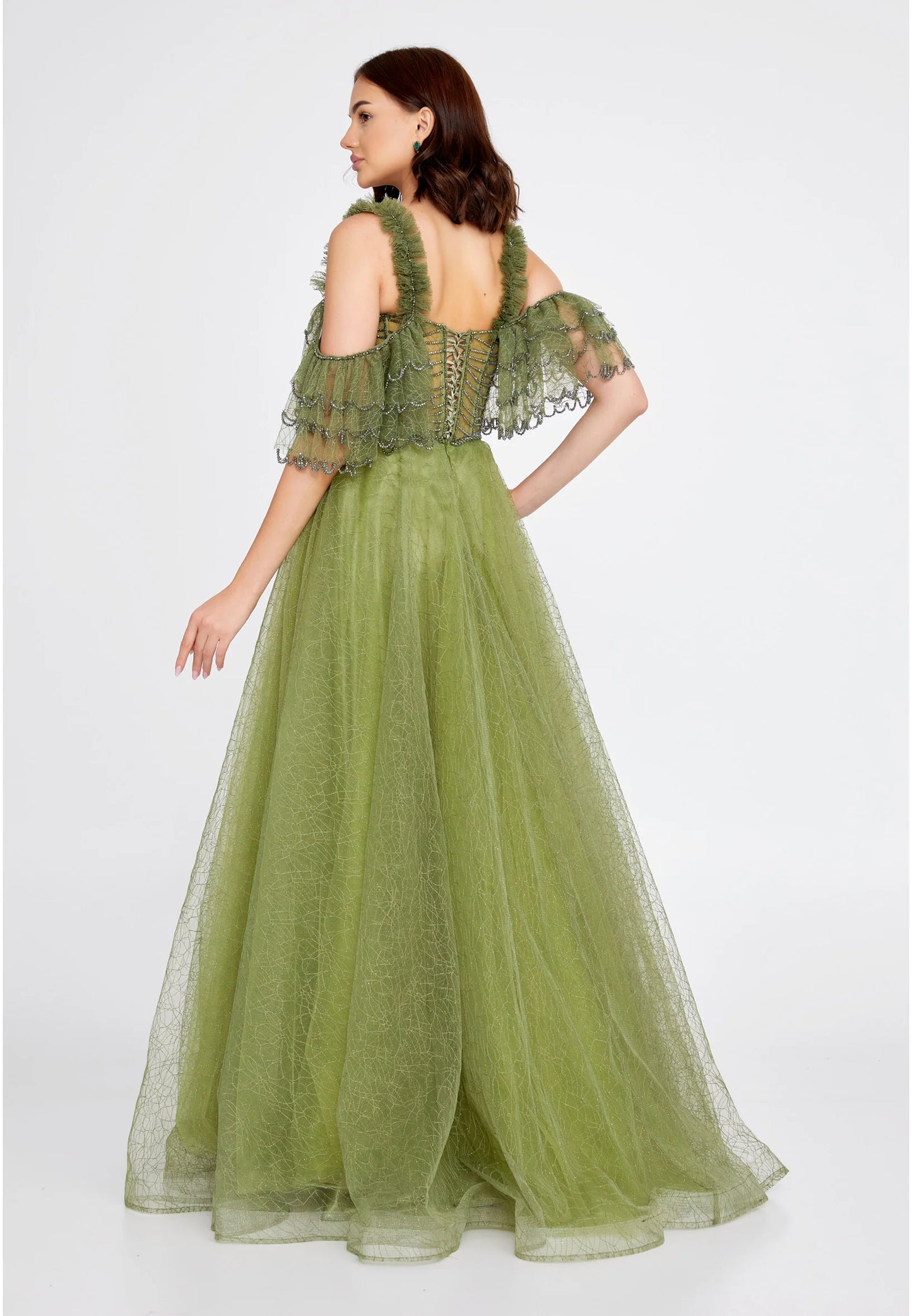 Off Shoulder Maxi Tulle A - Line Regular Prom Dress Unit Price: $135