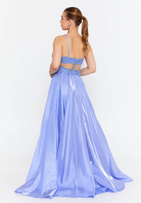 Sleeveless Maxi Polyester A - Line Regular Prom Dress Unit Price: $85