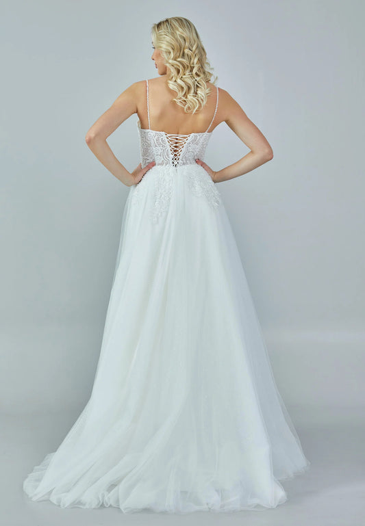 Sleeveless Maxi Tulle Regular Wedding Dress Unit Price: $200