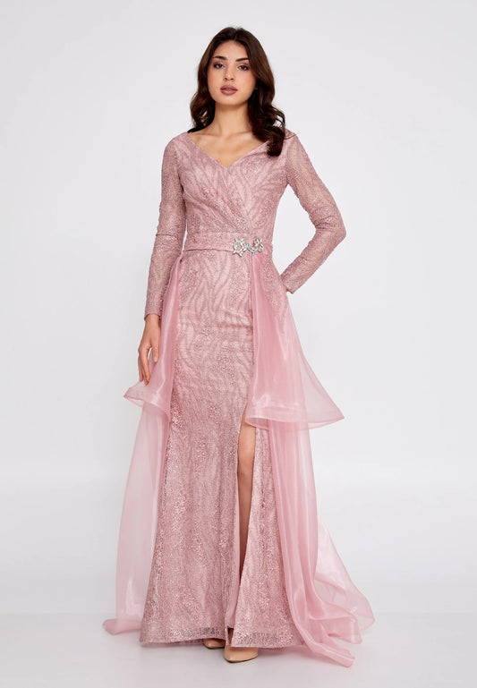 Long Sleeve Maxi Lace Mermaid Regular Wedding Guest Dress Unit Price: $52