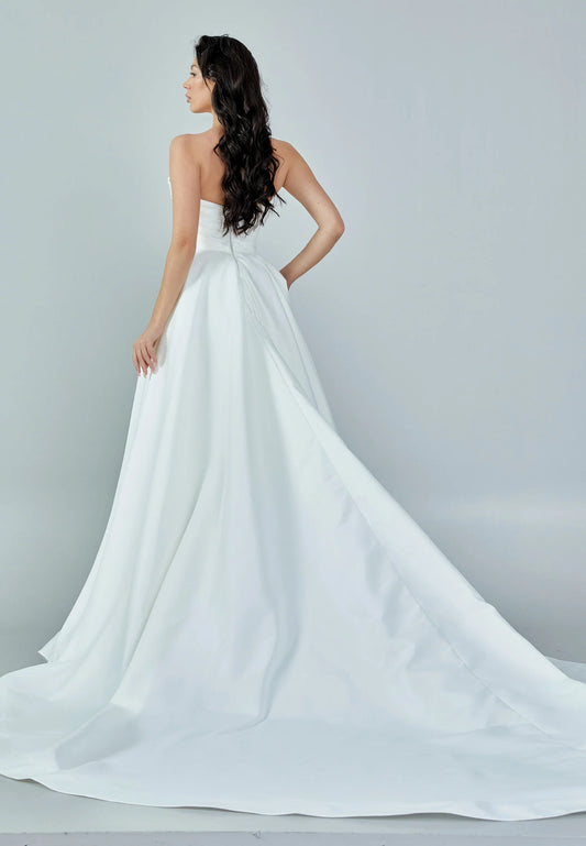 Strapless Maxi Satin Regular Wedding Dress Unit Price: $500