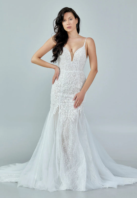 Sleeveless Maxi Tulle Regular Wedding Dress Unit Price: $490