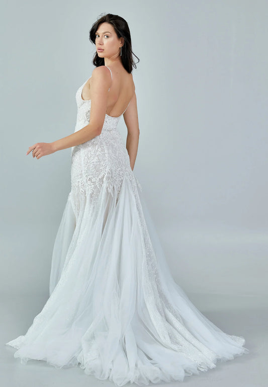 Sleeveless Maxi Tulle Regular Wedding Dress Unit Price: $490