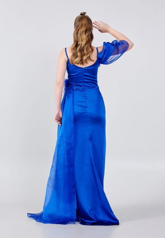 Sleeveless Maxi Satin Mermaid Regular Wedding Guest Dress Unit Price: $66
