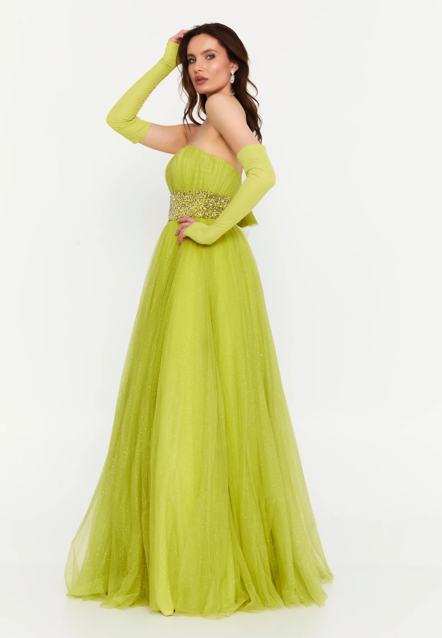 Off Shoulder Maxi Tulle A - Line Regular Prom Dress Unit Price: $95