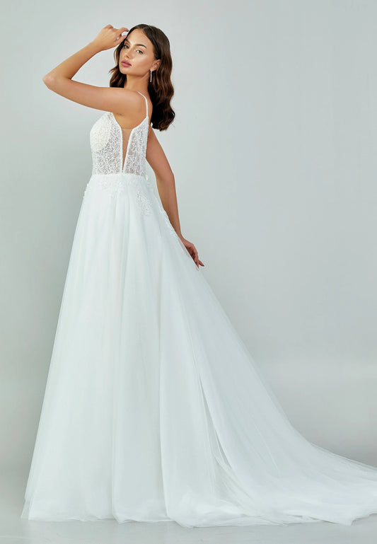 Sleeveless Maxi Tulle Regular Wedding Dress Unit Price: $200