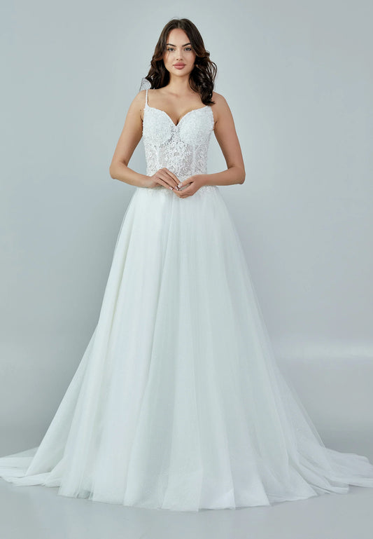 Sleeveless Maxi Tulle Regular Wedding Dress Unit Price: $195