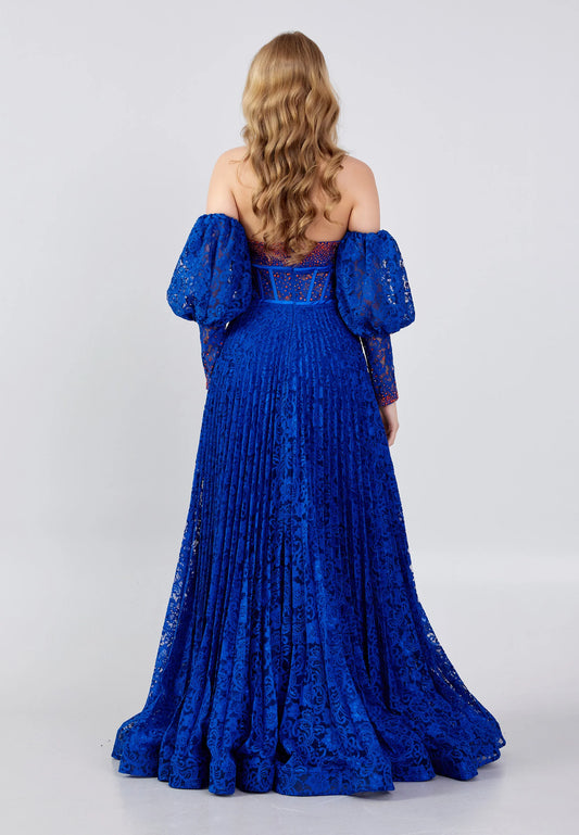 Off Shoulder Maxi Lace A - Line Regular Prom Dress Unit Price: $52