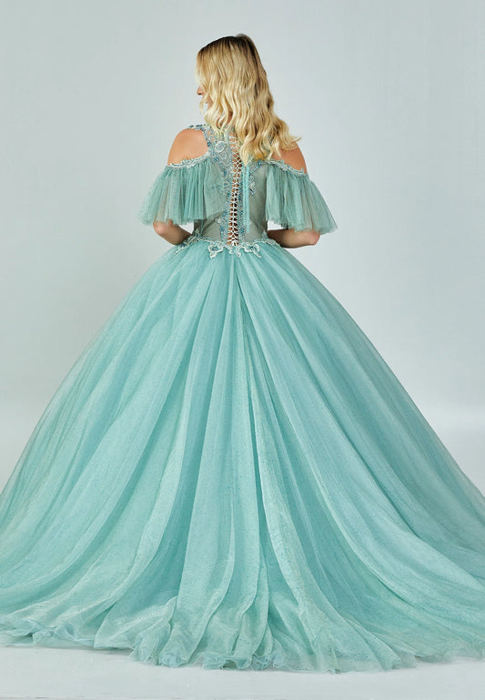 Off Shoulder Maxi Tulle Regular Engagement Dress Unit Price: $210