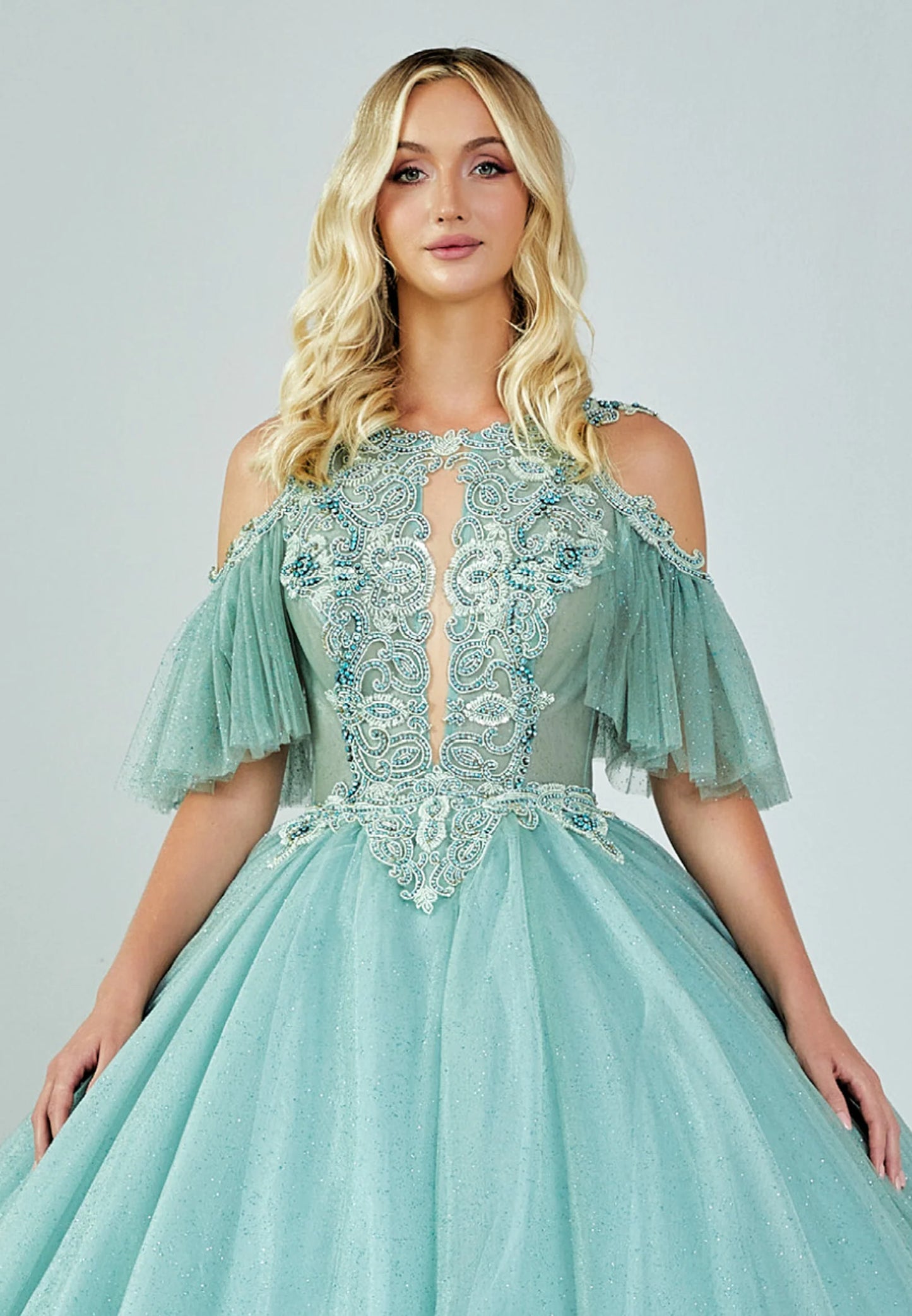 Off Shoulder Maxi Tulle Regular Engagement Dress Unit Price: $210