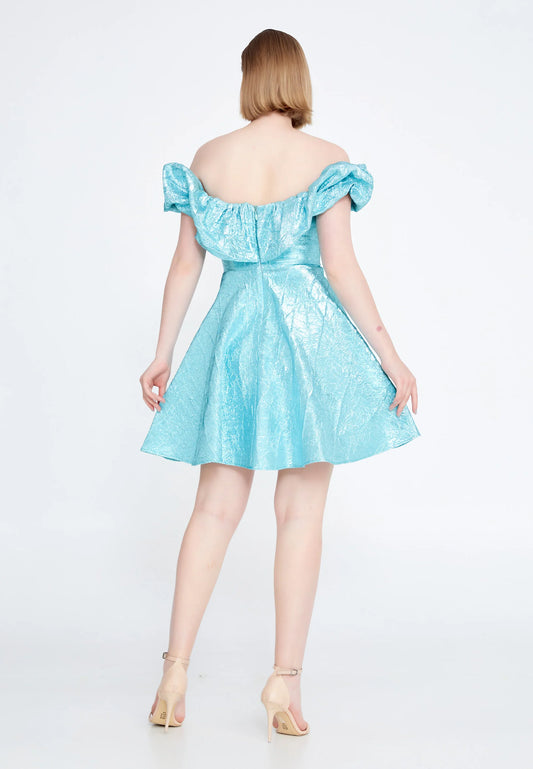 Off Shoulder Mini Polyester A - Line Regular Prom Dress Unit Price: $25