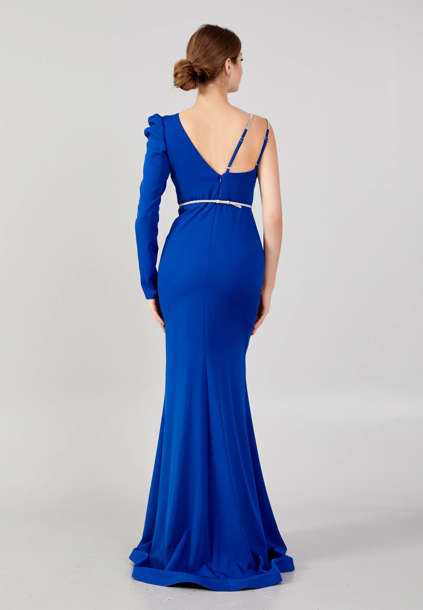 Long Sleeve Maxi Crepe Mermaid Regular Wedding Guest Dress Unit Price: $40