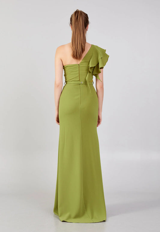 One Shoulder Maxi Crepe Column Regular Wedding Guest Dress Unit Price: $48