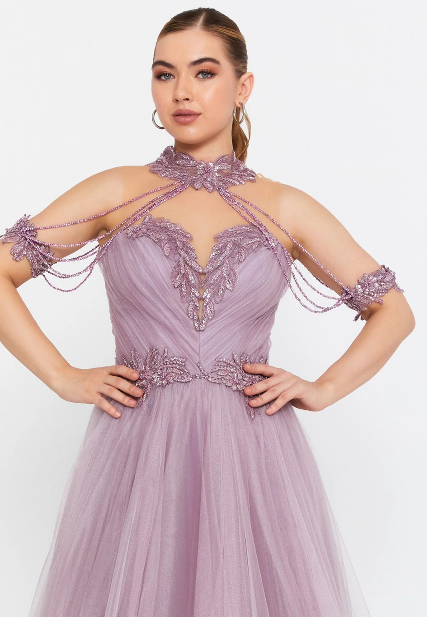 Sleeveless Maxi Tulle A - Line Regular Prom Dress Unit Price: $115