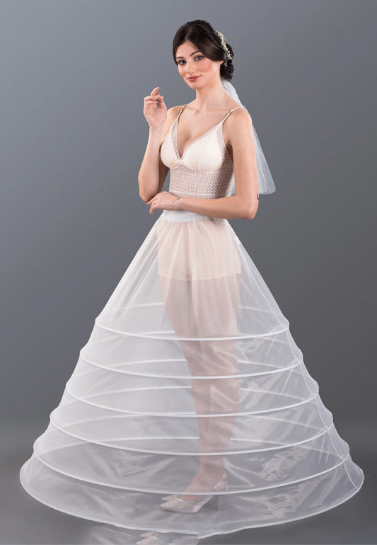 6 Hoops Tulle Without Flounce A-line Petticoat Unit Price: $14