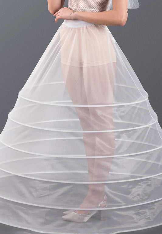 6 Hoops Tulle Without Flounce A-line Petticoat Unit Price: $14
