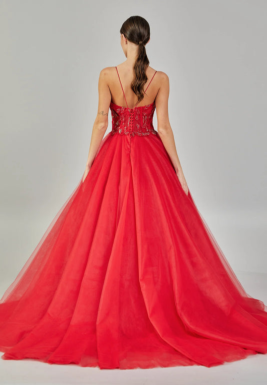 Sleeveless Maxi Tulle Regular Engagement Dress Unit Price: $210