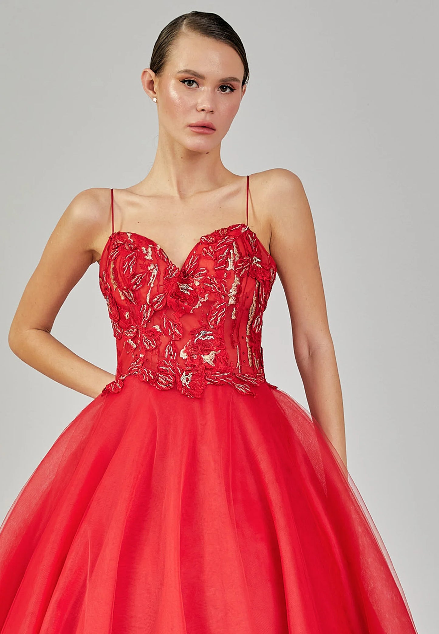 Sleeveless Maxi Tulle Regular Engagement Dress Unit Price: $210
