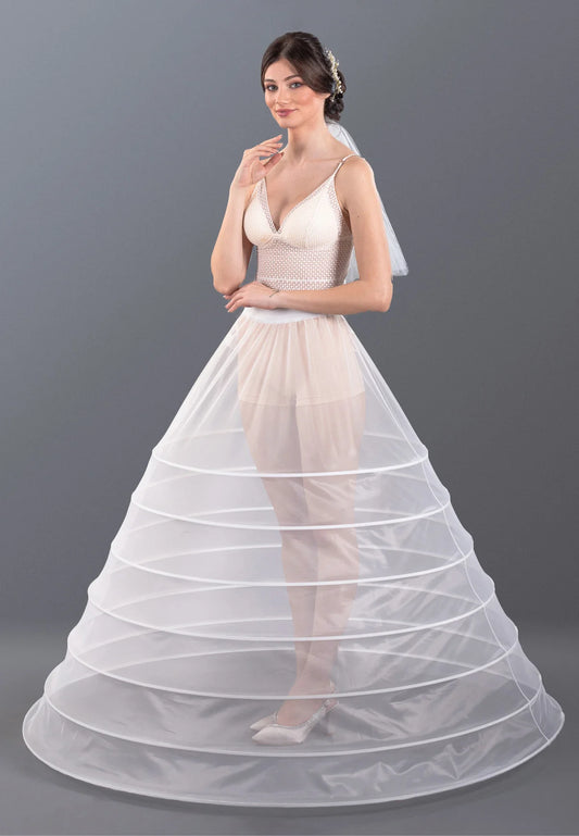 7 Hoops Tulle Without Flounce A-line Petticoat Unit Price: $16