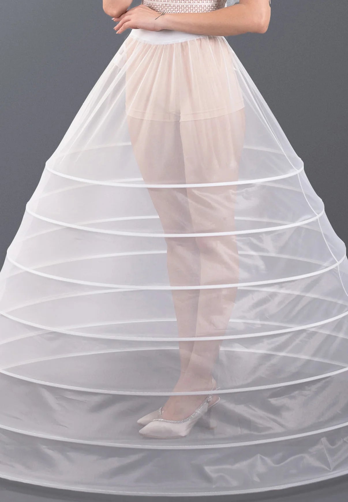 7 Hoops Tulle Without Flounce A-line Petticoat Unit Price: $16