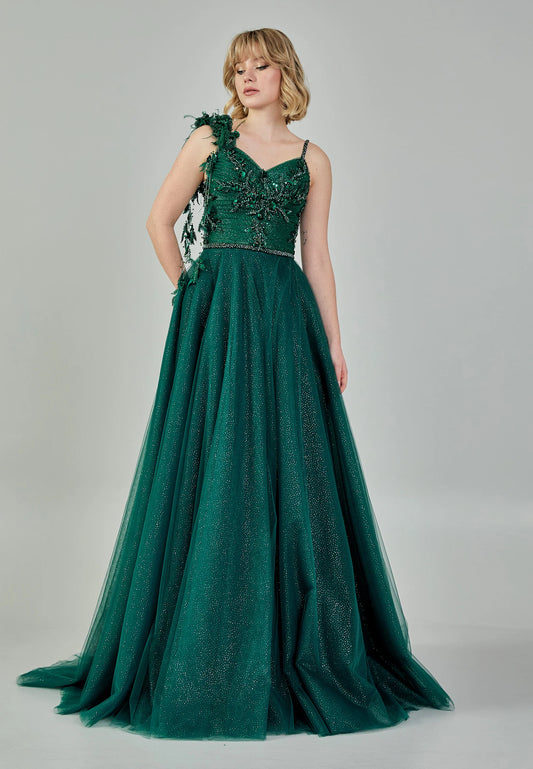 Sleeveless Maxi Tulle Regular Engagement Dress Unit Price: $210