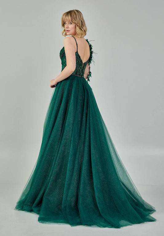 Sleeveless Maxi Tulle Regular Engagement Dress Unit Price: $210