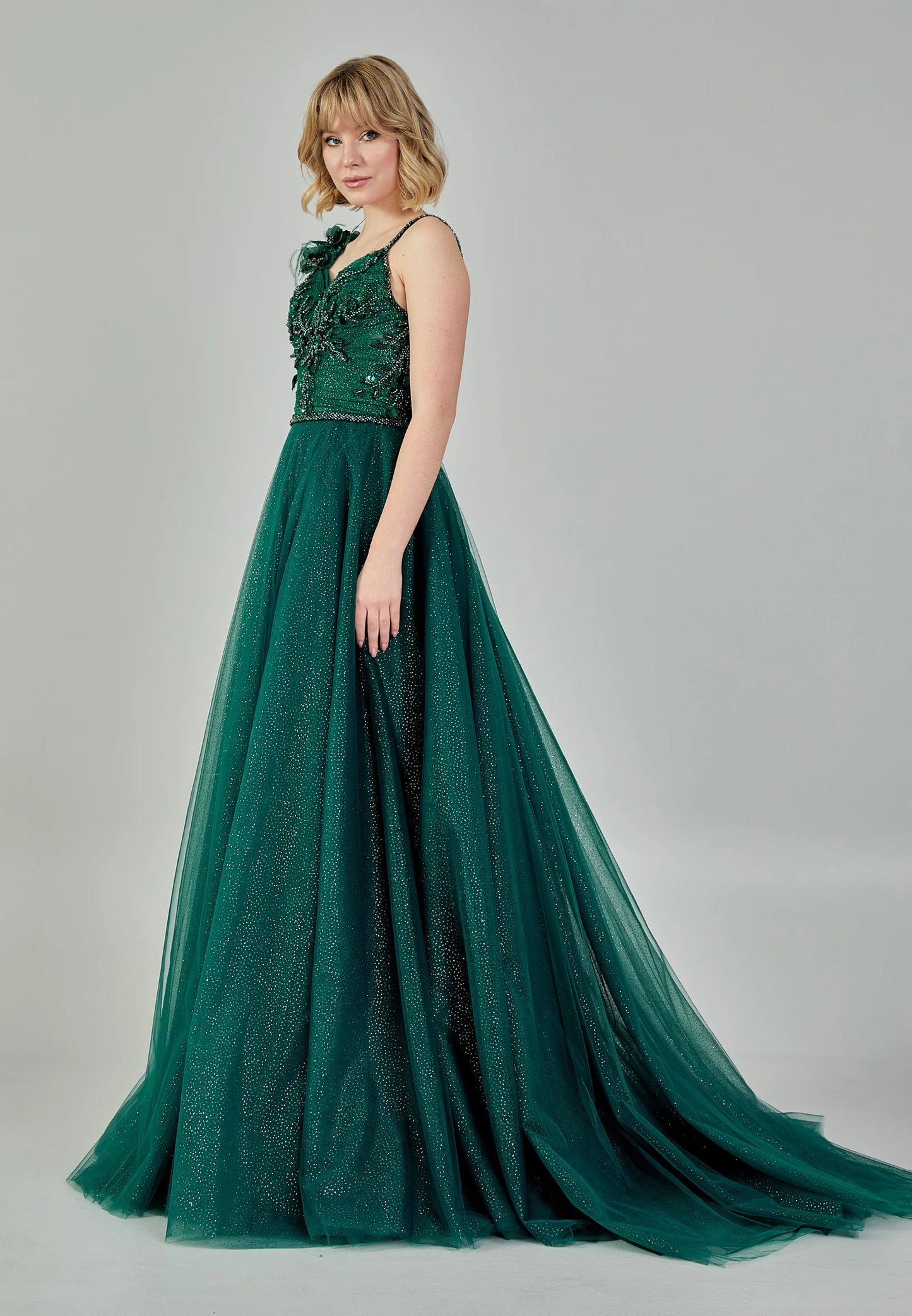 Sleeveless Maxi Tulle Regular Engagement Dress Unit Price: $210