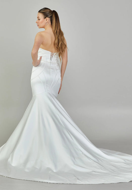 Strapless Maxi Satin Regular Wedding Dress Unit Price: $475