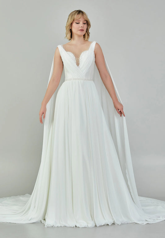 Sleeveless Maxi Chiffon Regular Wedding Dress Unit Price: $500