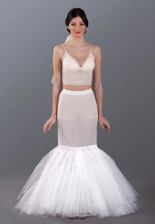 2 Hoops Tulle Without Flounce Fish Cut Petticoat Unit Price: $22