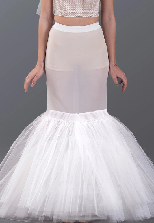 2 Hoops Tulle Without Flounce Fish Cut Petticoat Unit Price: $22