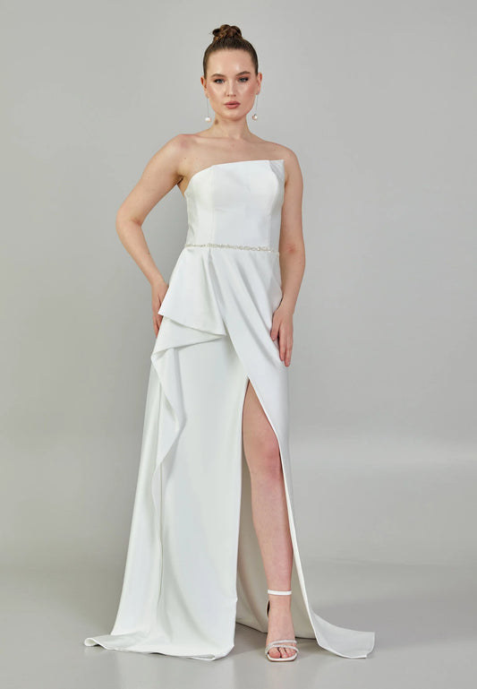 Strapless Maxi Satin Regular Wedding Dress Unit Price: $230