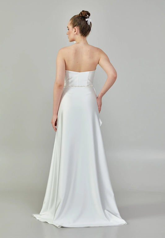 Strapless Maxi Satin Regular Wedding Dress Unit Price: $230