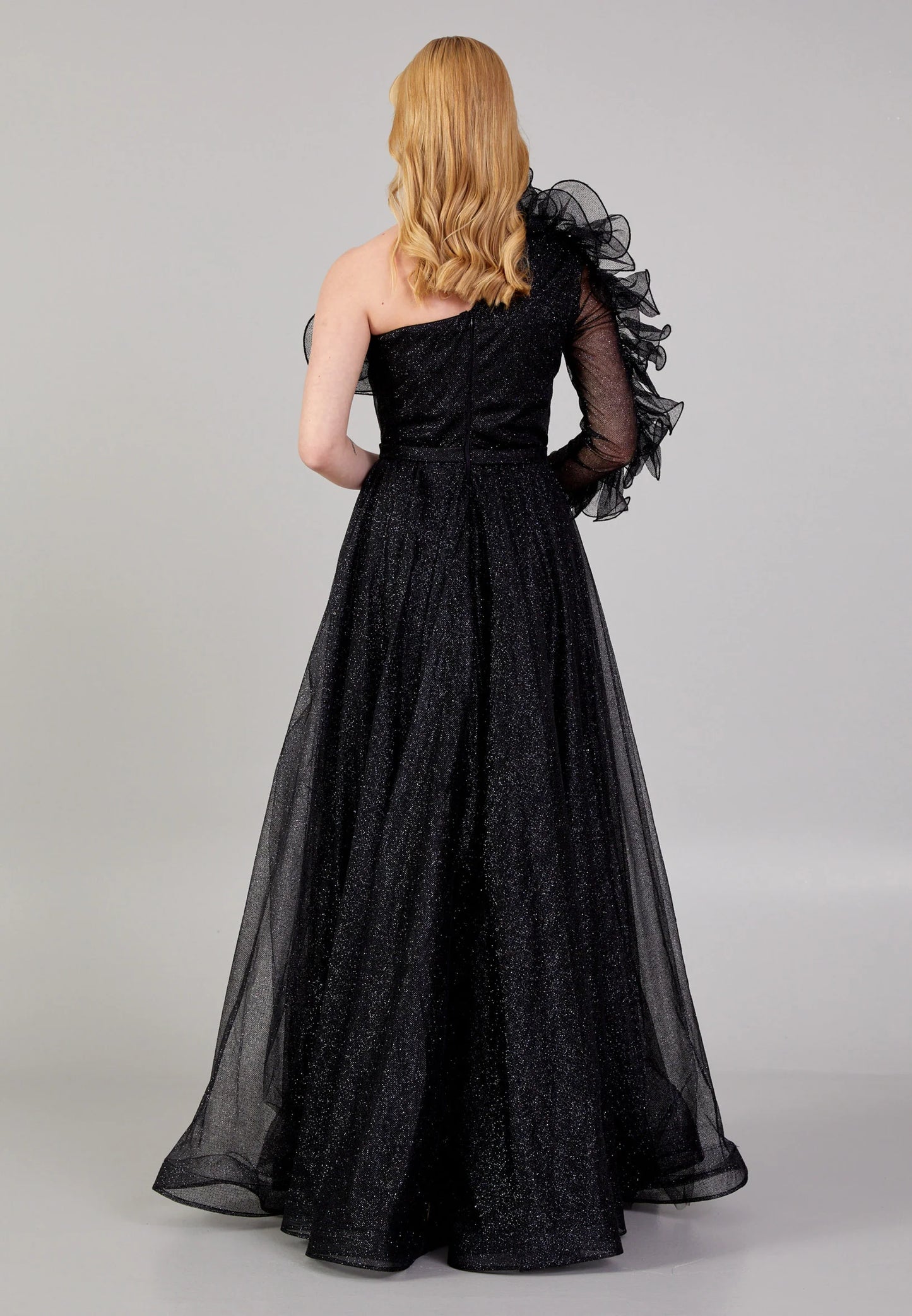 One Shoulder Maxi Tulle A - Line Regular Prom Dress Unit Price: $45