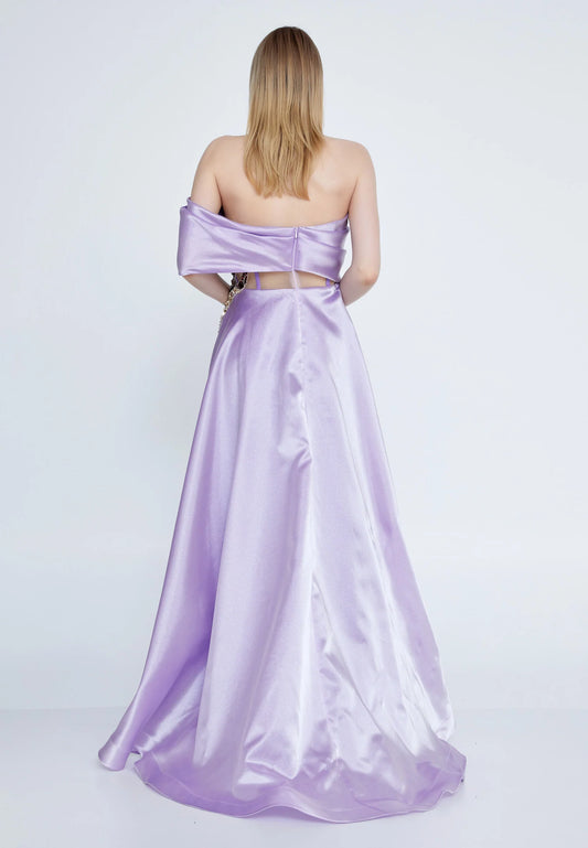 One Shoulder Maxi Tulle A - Line Regular Prom Dress Unit Price: $66