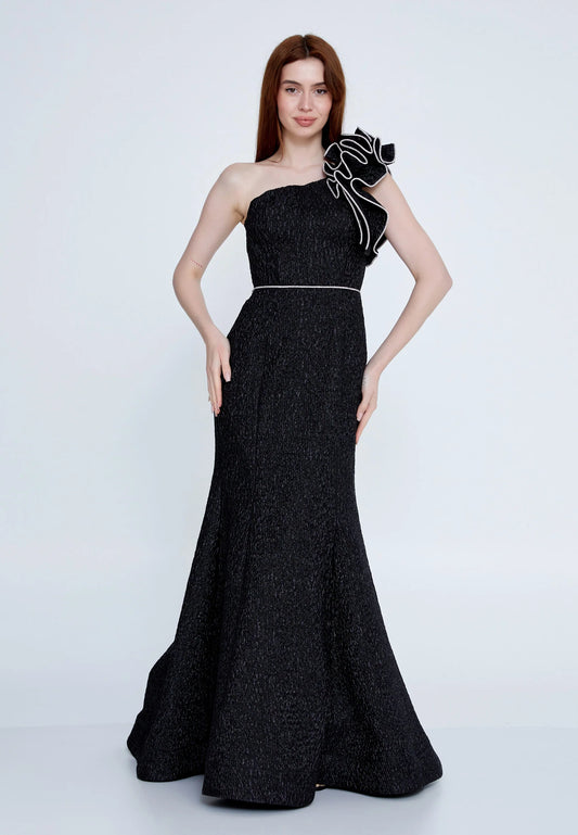 One Shoulder Maxi Polyester Mermaid Regular Wedding Guest Dress Unit Price: $52