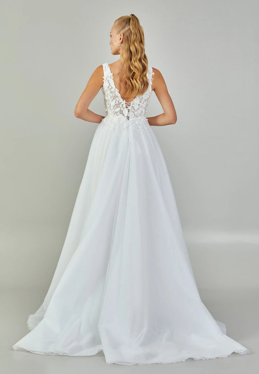 Sleeveless Maxi Tulle Regular Wedding Dress Unit Price: $440
