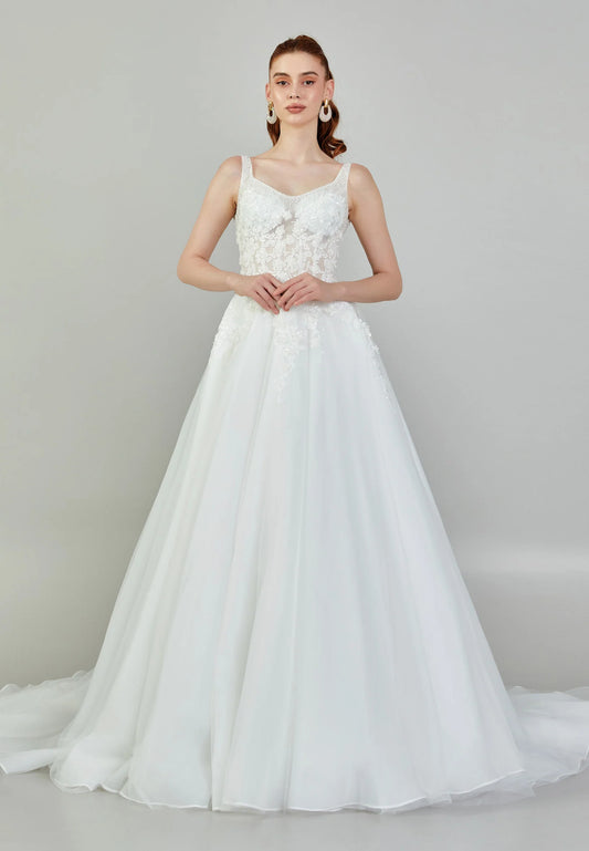 Sleeveless Maxi Tulle Regular Wedding Dress Unit Price: $450