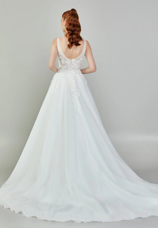 Sleeveless Maxi Tulle Regular Wedding Dress Unit Price: $450