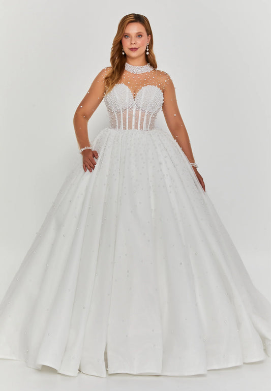 Long Sleeve Maxi Tulle Regular Wedding Dress Unit Price: $710