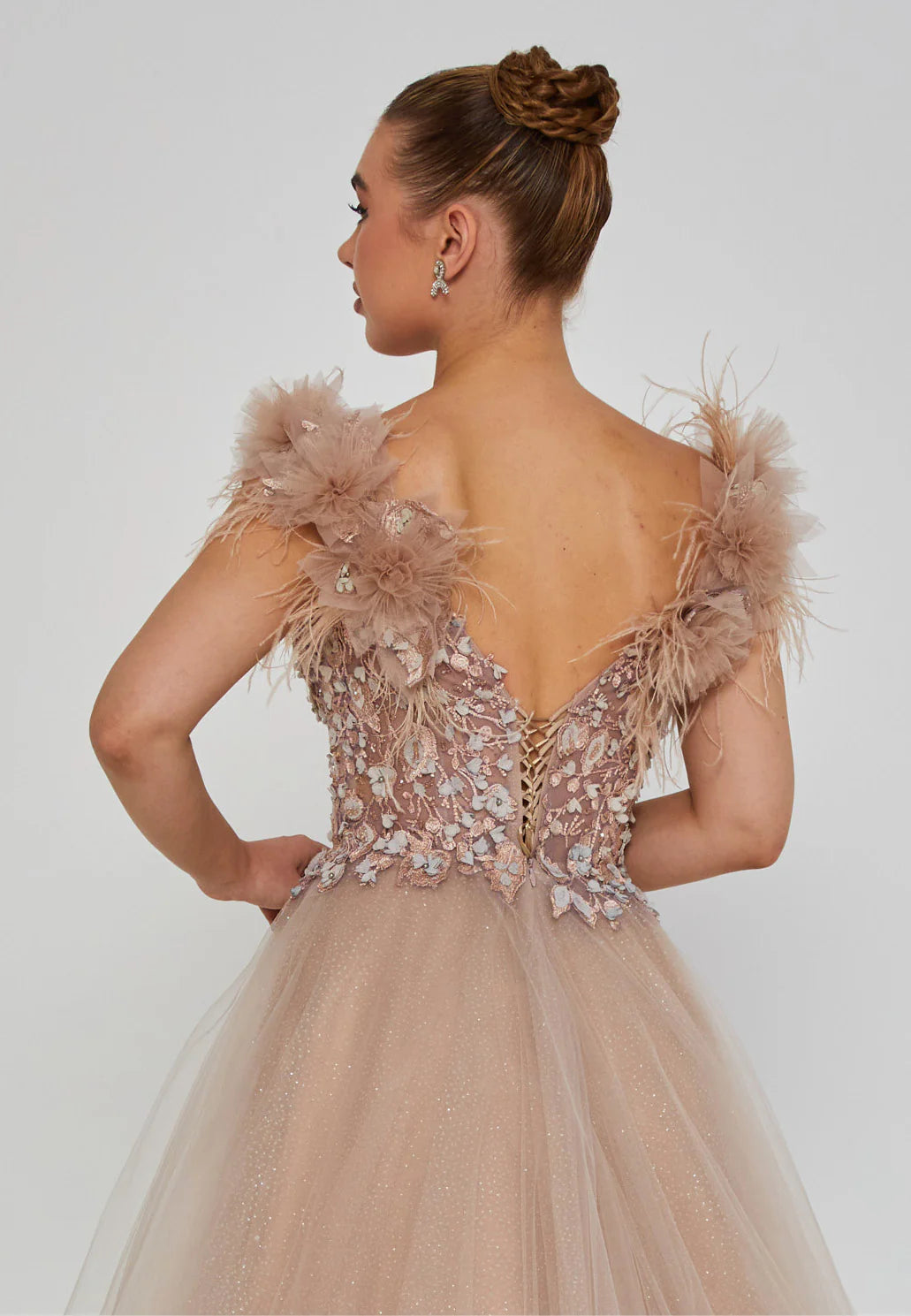Sleeveless Maxi Tulle Regular Engagement Dress Unit Price: $340