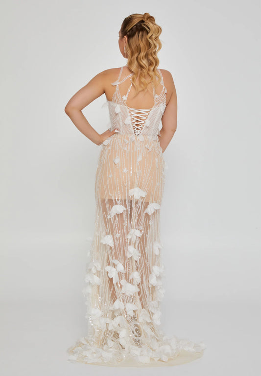 Sleeveless Maxi Tulle Regular Wedding Dress Unit Price: $395