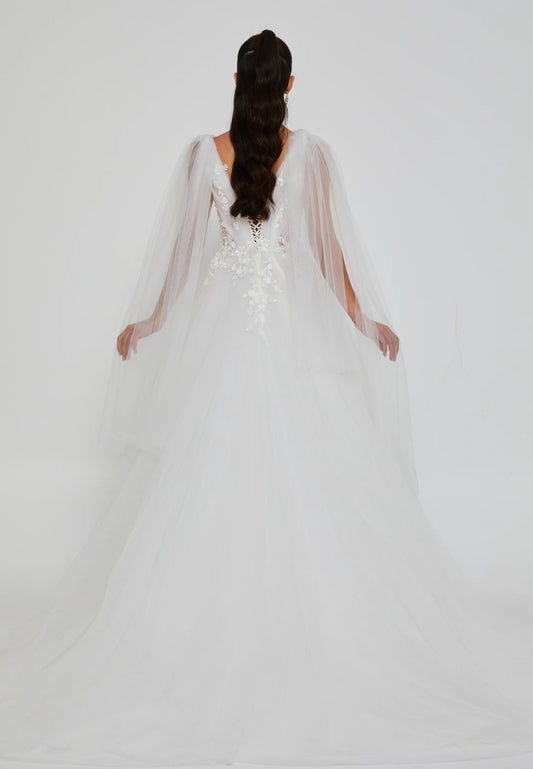 Sleeveless Maxi Tulle Regular Wedding Dress Unit Price: $420